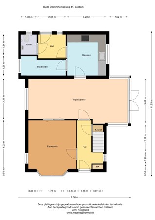 Floorplan - Oude Doetinchemseweg 41, 7038 BD Zeddam